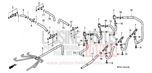 CARBURATEUR (TUBULURE) GL1500CV de 1997